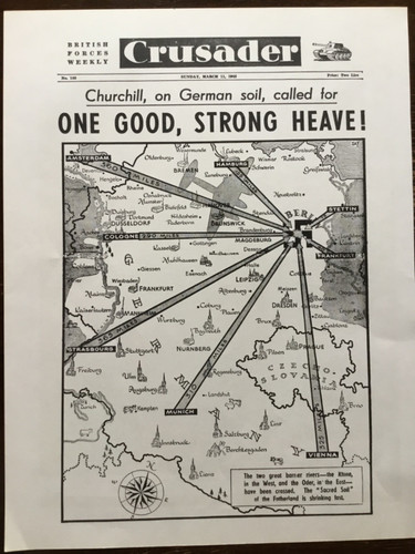 Ww2 1945 newspaper poster - ww2,