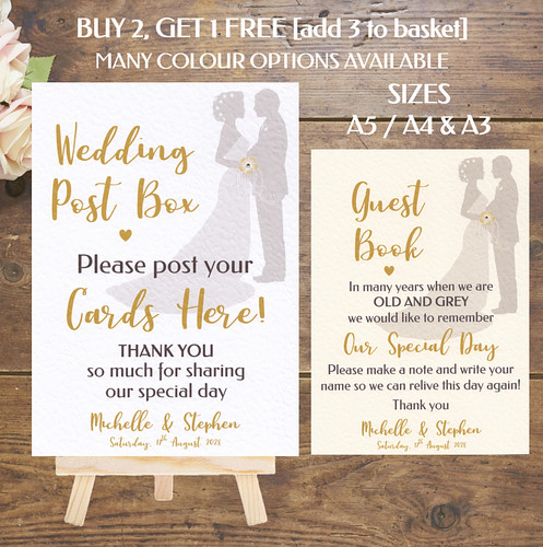 Personalised wedding post box - wedding,