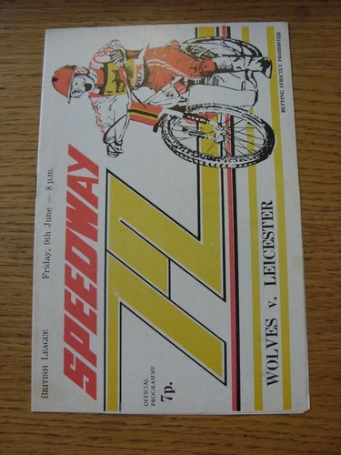 1972 speedway programme - 09/06/1972,
