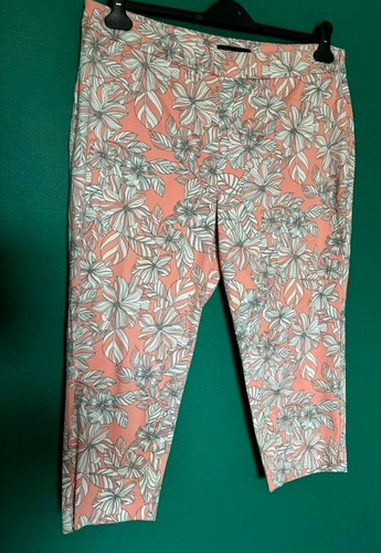 Pink floral trousers - pink, s