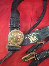 Gieves Limited WW1 Sword Belt And Buckle Brass Leather Military