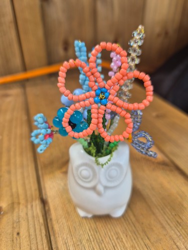 Handmade beaded flower - handmade,