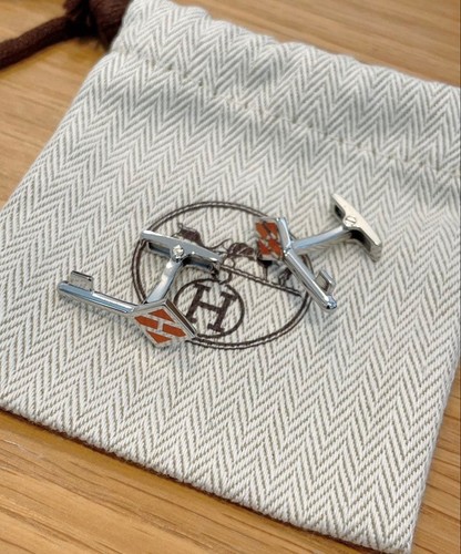 Hermes key motif cufflinks - hermes,