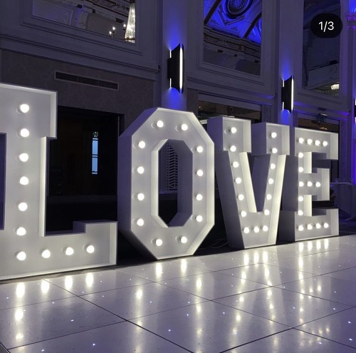 5ft giant marquee white love - marquee,
