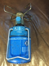 CAMPING OVERLAND TRAVEL BUSHCRAFT 1 X  GAZ STOVE USED WORKING COOKER BOX25