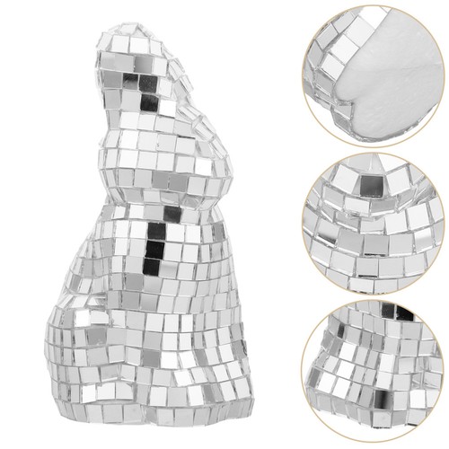 Silver disco rabbit decor - rabbit,