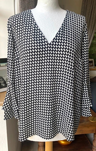 Zara women black white - m,