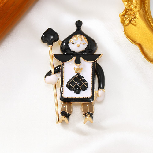 Vintage enamel playing card - enamel,