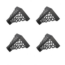 4x Black Metal Furniture Legs