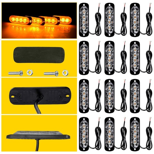 12x amber 4led - 12x, strobe