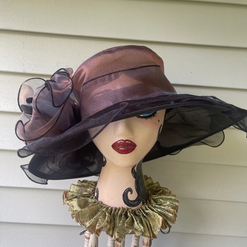Wide brim organza mesh - brim,