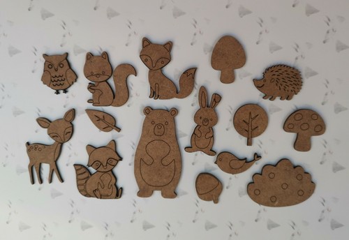 Wooden mdf woodland animal - wooden,