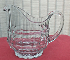 VINTAGE LARGE HEAVY GLASS JUG - STAMPED JACOBEAN REGD. A/F