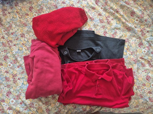 Girls red school uniform - girls,