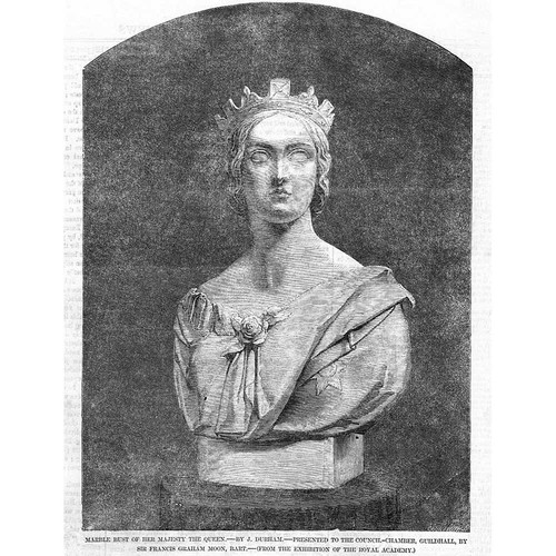 Sculpture marble bust queen - of,
