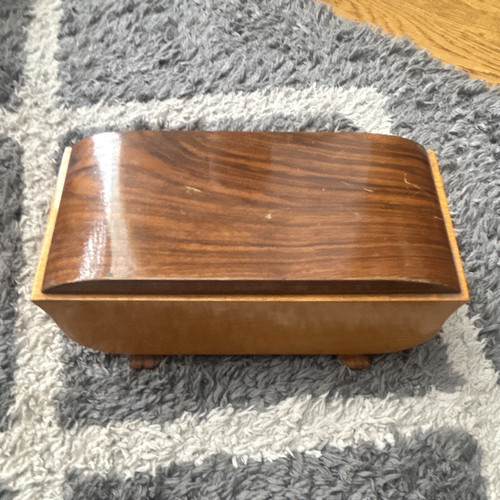 Wood rectangular hinged lid - wood,