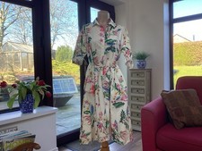 Zara Floral Belted Shirt Dress