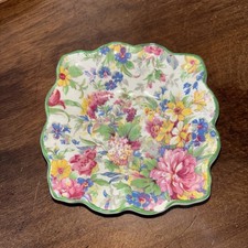 Mid-winter England Staffordshire Semi-porcelain Flower Trinket Dish