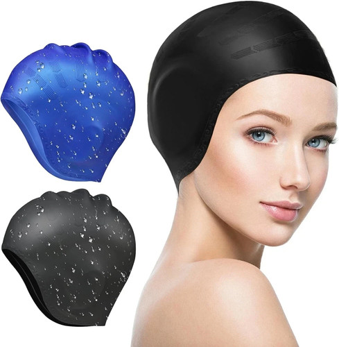 Silicone swimming cap with - silicone,