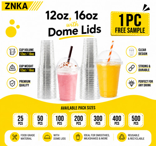12oz 16oz cups with dome - 12oz,