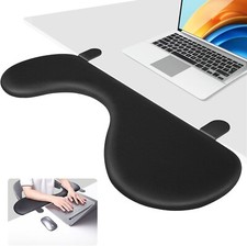 Giecy Desk Extender Tray,Foldable Arm Rest Elbow Wrist Rest Support Clamp black