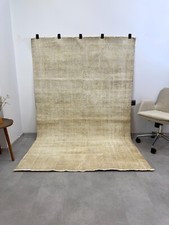 5x8 Beige Vintage Rug, Turkish