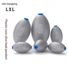 10pcs 3g-50g Fishing Lead Sinkers Olive Shaped Weight  Fishing Tackle