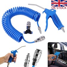 Air Duster Blow Gun 5m Recoil Hose Pipe Car Truck Lorry Dust Blower Clean