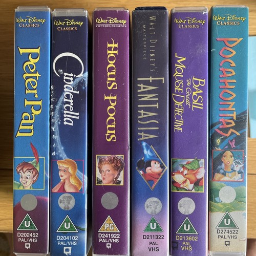 Six disney vintage - vintage, tapes