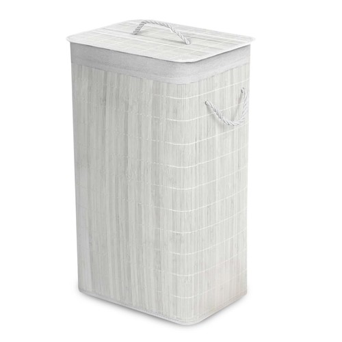 Bamboo laundry basket with lid - laundry,