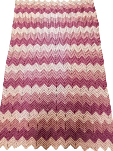 Vtg crochet chevron - vtg, ripple