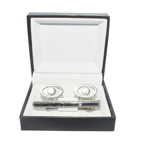 Stainless steel cufflinks - stainless,