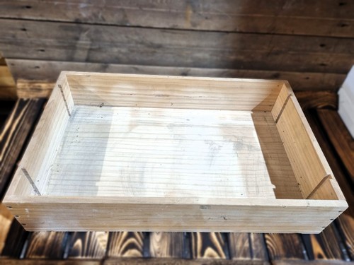 Wooden box crate shallow - crate,