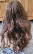 9 INCH VERY LONG BROWN REAL HUMAN HAIR WIG