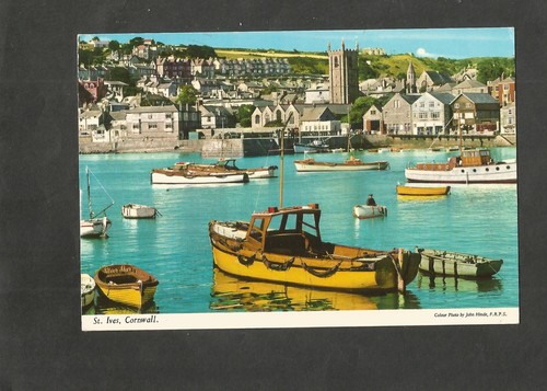 Postcard cornwall ives town - postcard, st