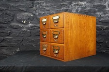 Antique Oak Index Card Cabinet