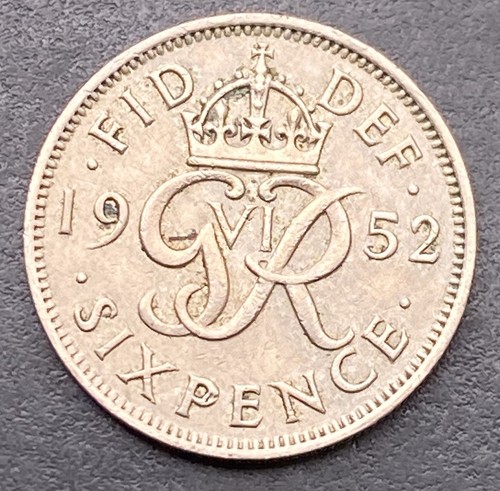 1952 sixpence george key - george,