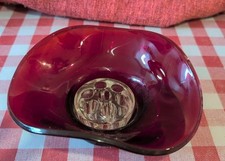 Vintage Sowerby ruby red glass