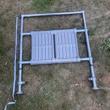 Original chrome Victorian heated towel rail & radiator 81 cms wide x 95 cms high