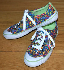 MOSHULU BRIGHT FLORAL MOUSEHALL CANVAS PUMPS - size 6 colourful trainers