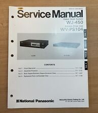 Panasonic WJ-450 Colour Quad System  WV-PS104 Camera Drive Unit Service Manual