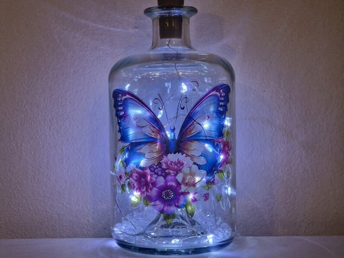 Bright butterfly bottle lamp