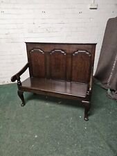 ANTIQUE GEORGIAN OAK SETTLE/BENCH/HALL SEAT