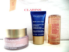 Clarins Multi-Active Day Cream 50ml Night Cream 15ml Micellar Water Tote Bag Set
