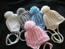 HANDCROCHETED BABY BOBBLE HAT