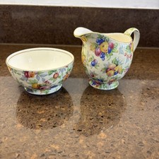 Royal Winton Summertime Milk Cream Jug and Sugar Bowl Set