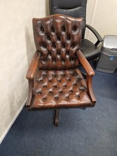 Chesterfield Leather Desk Chair.