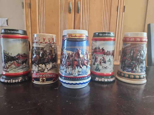 Lot budweiser beer - beer, steins
