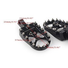 Wide Foot Peg MX Style for Harley Dyna Sportster Iron 883 Fatboy Bobber Black