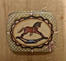Vintage 70’s Dodo Designs Miniature Retro Tin Box, Rocking Horse,